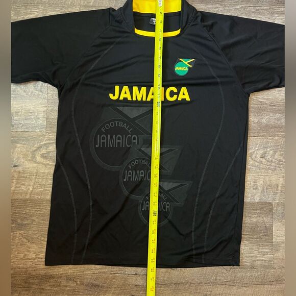 Torres Sport Mens Jamaica International Soccer Jersey Short Sleeve Black - Picture 8 of 11